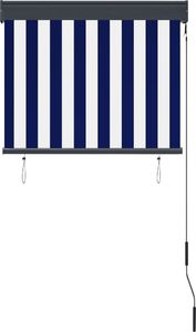 vidaXL Roleta zewnętrzna, 80x250 cm, niebiesko-biała 4