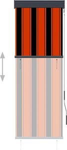 vidaXL Roleta zewnętrzna, 60x250 cm, pomarańczowo-brązowa 3