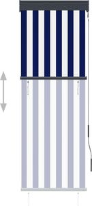 vidaXL Roleta zewnętrzna, 60x250 cm, niebiesko-biała 4