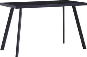 vidaXL Stół jadalniany, czarny, 120x60x75 cm, hartowane szkło 1