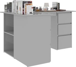 Biurko vidaXL 801097 Szare 145 cm x 100 cm 4