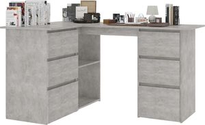 Biurko vidaXL 801093 Jasnoszare 145 cm x 100 cm 3