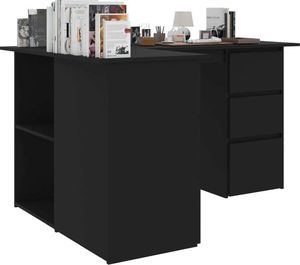 Biurko vidaXL 801090 Czarne 145 cm x 100 cm 4