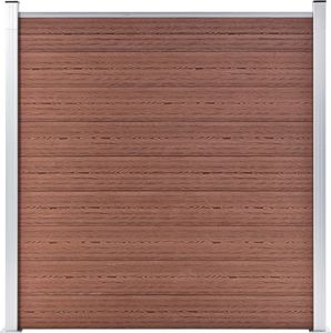 vidaXL Ogrodzenie WPC, 1 panel kwadratowy + 1 skośny, 273x186 cm, brąz 8