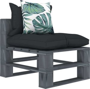 vidaXL Ogrodowe siedzisko z palet z poduszkami w 2 kolorach, drewniane 1