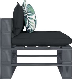 vidaXL Ogrodowe siedzisko z palet z poduszkami w 2 kolorach, drewniane 3