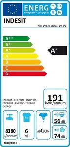 Pralka Indesit MTWC61051WPL 2