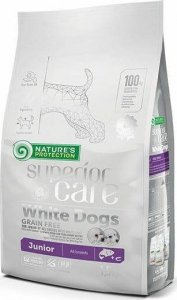 Nature’s Protection Nature's Protection Superior Care White Dogs Grain Free Salmon Junior All Breeds visų veislių balto kailio jaunų šuniukų maistas, 1.5 kg 1