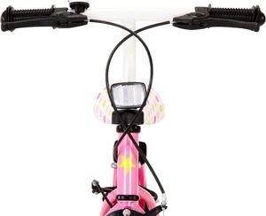 vidaXL Rower dla dzieci 12 cali biało-różowy 5