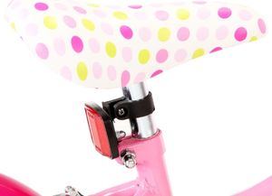 vidaXL Rower dla dzieci 12 cali biało-różowy 7