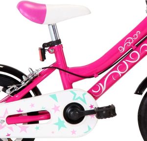 vidaXL Rower dla dzieci 12 cali czarno-różowy 6