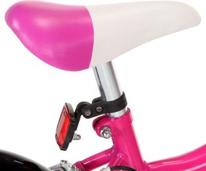 vidaXL Rower dla dzieci 12 cali czarno-różowy 7