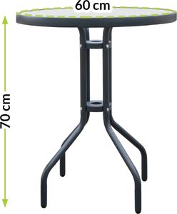 Kiti Stół ogrodowy Jupiter czarny 2