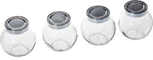 Pepco  Zestaw 4 słoiczków szklanych z nakrętką 190 ml 4