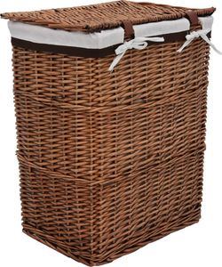 Kosz na pranie vidaXL brązowy (286979) 5
