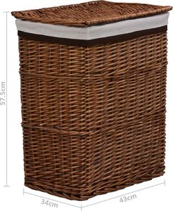 Kosz na pranie vidaXL brązowy (286979) 8