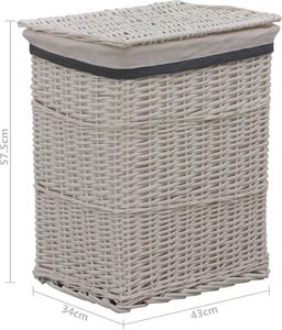 Kosz na pranie vidaXL beżowy (286978) 8