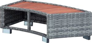 vidaXL Stopień do spa, szary, 92 x 45 x 25 cm, polirattanowy 4