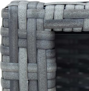 vidaXL Stopień do spa, szary, 92 x 45 x 25 cm, polirattanowy 7