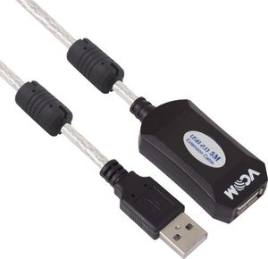 Kabel USB VCOM USB-A - USB-A 10 m Przezroczysty (F157-53321_20190614150204) 1