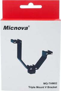 Micnova Uchwyt / Szyna / Adapter do Filmowania / do Aparatu Kamery - 3x Gorąca Stopka + Gwint 1/4'' 3