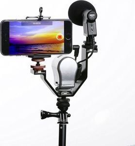 Micnova Uchwyt / Szyna / Adapter do Filmowania / do Aparatu Kamery - 3x Gorąca Stopka + Gwint 1/4'' 5