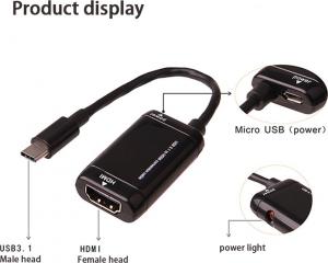Adapter USB M555007 USB-C - HDMI Czarny  (F157-53321_20181029152927) 5