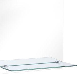 Lustro vidaXL Lustro ścienne z półką, 30x50 cm, hartowane szkło 2