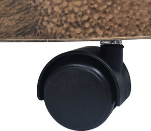 vidaXL Stojaki na kółkach pod donice, 6 szt., brąz, 38 cm, plastik 4