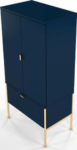 Elior Wysoka komoda w stylu glamour Perilla 4X - Granat 2