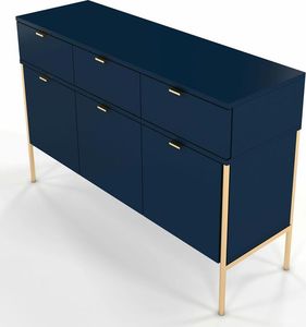 Elior Komoda w stylu glamour Perilla 3X - Granat 2