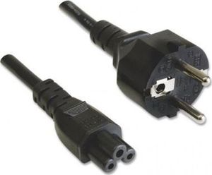 Kabel zasilający Manhattan Kabel zasilający koniczynka CEE 7 Schuko na C5 1m czarny 2