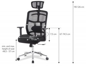 Krzesło biurowe Techly ICA-CT MC020 Czarne 9