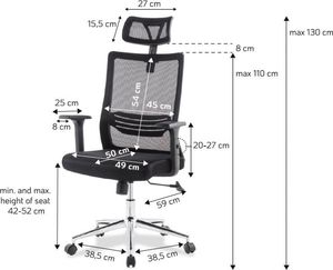 Krzesło biurowe Techly ICA-CT MC021 Czarne 3
