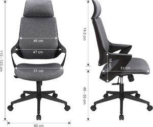 Krzesło biurowe Techly ICA-CT MC017 Szare 5