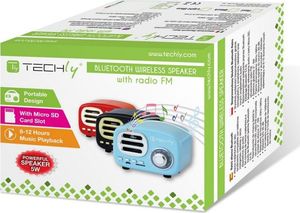 Głośnik Techly Retro czerwony 3