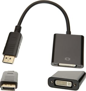Adapter AV Pawonik DisplayPort - DVI-I czarny 1