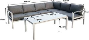 Bello Giardino Narożnik ogrodowy Alluminio Grande biały, 5 elementów (28603600) 14