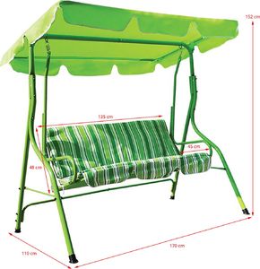 Mirpol Huśtawka ogrodowa Amanda, zielona 5