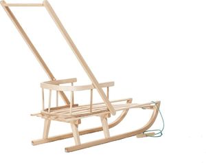 Sanki drewniane z oparciem 2