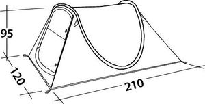 Namiot turystyczny Easy Camp Fireball 200 czerwony 6