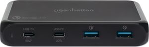 Manhattan Stacja Zasilająca 1x USB-C PD 60W, 1x USB-C PD 30W, 2x USB-A 4
