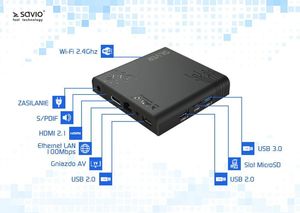 Odtwarzacz multimedialny Savio TB-S01 8