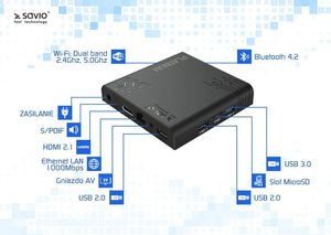 Odtwarzacz multimedialny Savio TB-P02 8