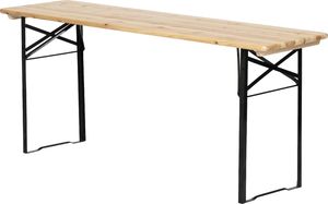 4Living Zestaw stół+2 ławki Wooden Beer brązowy 2