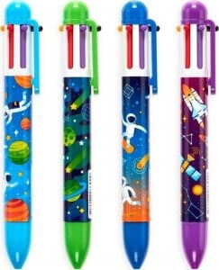 Kolorowe Baloniki Długopis Mechaniczny 6w1 Astronauci 1