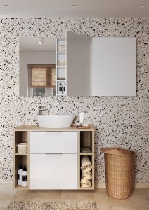 Umywalka Cersanit nablatowa City 50 owalna z korkiem ceramicznym (K35-046-ECO) 4
