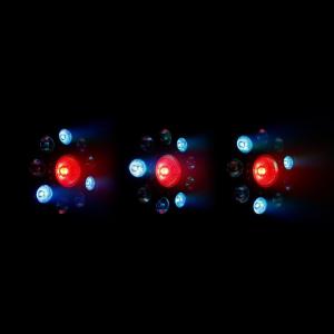 Świetlówka Cameo Płaski reflektor PAR Cameo FLAT MOON 3w1, diody LED RGB+ UV+ stroboskop 6