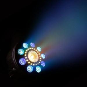 Świetlówka Cameo Płaski reflektor PAR Cameo FLAT MOON 3w1, diody LED RGB+ UV+ stroboskop 8