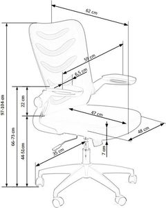 Krzesło biurowe Elior Tommy Popielaty 3